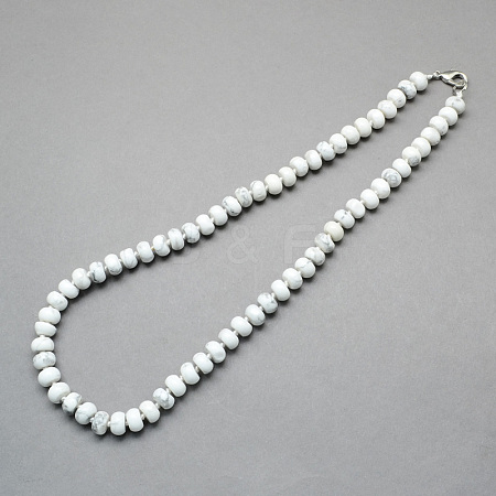 Fashionable Gemstone Beaded Necklaces NJEW-R211-01-1