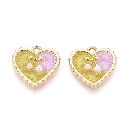Alloy Enamel Pendants PALLOY-T092-38G-03-1