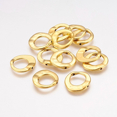 Tibetan Style Alloy Irregular Ring Bead Frames X-GLF10246Y-NF-1