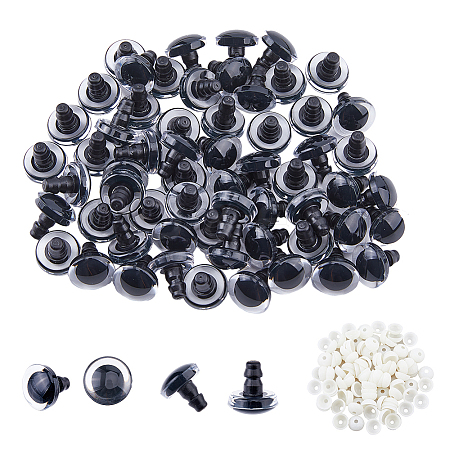 SUPERFINDINGS 100 Sets Plastic Doll Craft Eyes DIY-FH0006-68-1