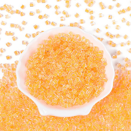 Transparent Inside Colours Glass Seed Beads SEED-T007-11G-1