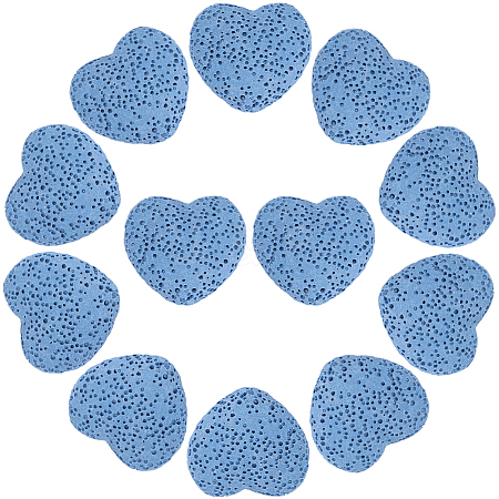 24Pcs Unwaxed Natural Lava Rock Beads G-PA0002-13A-1