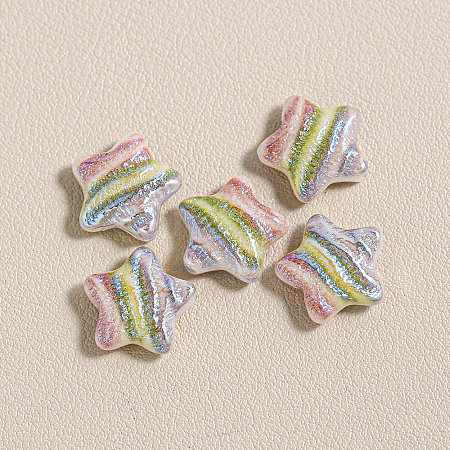 15Pcs Printed Resin Beads RESI-CJC0006-036I-1