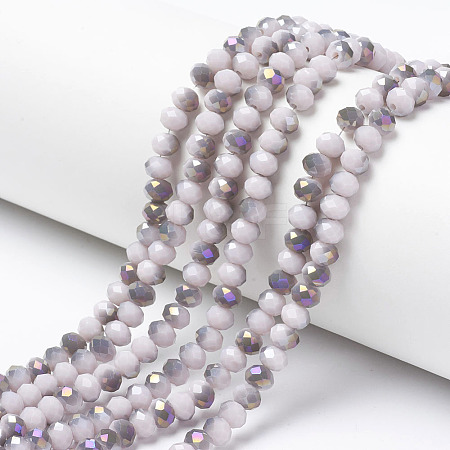 Electroplate Opaque Glass Beads Strands LS-EGLA-A034-P6mm-F17-1
