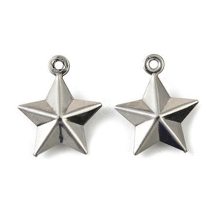 304 Stainless Steel Charms. Star Charm STAS-A190-05P-1
