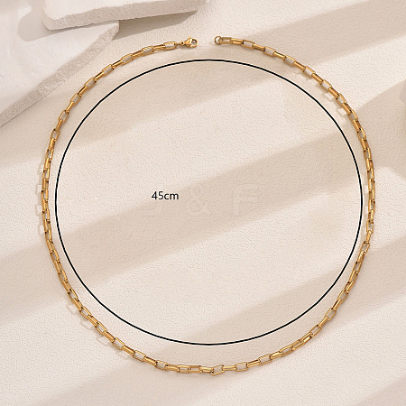 Stylish Stainless Steel Hip-hop Cable Chain Necklaces for Women's Party VE9006-2-1