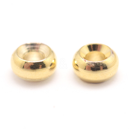 Real 18K Gold Plated Brass Spacer Beads X-KK-E702-31G-NF-1