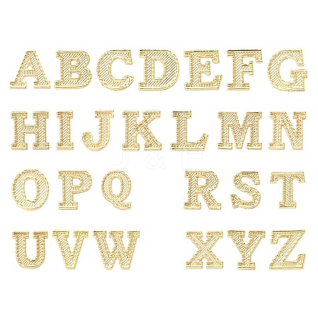 26Pcs Letter A~Z Alloy Lapel Pin Backs JEWB-CJZ0001-03KCG-1