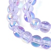 Electroplate Transparent Glass Beads Strands EGLA-Q132-4MM-A03-3