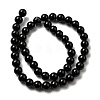Natural Black Obsidian Beads Strands G-L632-A01-8mm-3