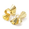 Rack Plating Brass Twist Spiral Stud Earrings for Women EJEW-B027-25G-3