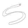 Anti-Tarnish 925 Sterling Silver Box Chain Necklace for Women NJEW-M190-02A-P-1