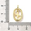 Brass Micro Pave Cubic Zirconia Pendants ZIRC-P123-01G-X02-3