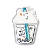 Transparent Printed Acrylic Pendants TACR-G042-01B-2