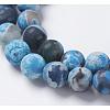 Natural Fire Crackle Agate Bead Strands G-E393-8mm-08B-2