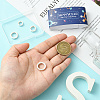 4Pcs 4 Styles 925 Sterling Silver Spring Gate Rings STER-SC0001-51-4