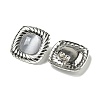 Cat Eye 304 Stainless Steel Square Stud Earrings EJEW-G400-63P-3