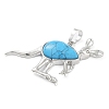 Synthetic Turquoise Pendants G-A176-A12-3