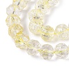 Crackle Transparent Glass Beads Strands GLAA-N063-10mm-08-4
