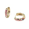 Flower Enamel Hoop Earrings LS-EJEW-G290-03G-A-3