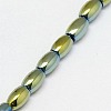 Electroplate Non-magnetic Synthetic Hematite Beads Strands G-J168-6x4mm-03-3