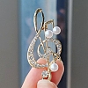 Alloy and Glass Rhinestone Musical Note Brooch PW-WG3A58A-20-1