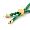 Half Finished Twisted Milan Rope Slider Bracelets FIND-G032-01G-08-4
