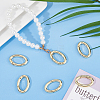 8Pcs Rack Plating Brass Springs Gate Rings KK-DC0004-77-5