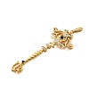 Brass Micro Pave Cubic Zirconia Big Pendants KK-B147-04G-04-2