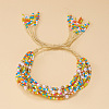 Bohemian Style Glass Seed Beaded Braided Bead Bracelets FS-WG2B627-01-2