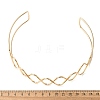 Iron Open Cuff Choker Necklaces for Women NJEW-M085-03G-3