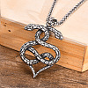 Stainless Steel Double Snake Pendant Necklace PW-WG21889-01-2