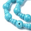 Natural White Jade 3-Hole Guru Bead Strands G-K149-45-3