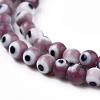 Handmade Evil Eye Lampwork Round Bead Strands LAMP-L055-4mm-04-3