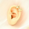 Brass Cuff Earrings EJEW-F370-33G-2