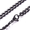 Men's 304 Stainless Steel Cuban Link Chain Necklaces X-NJEW-G340-07B-1