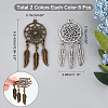  16Pcs 2 Colors Tibetan Style Alloy Big Pendants FIND-NB0001-48-5