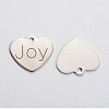 Stainless Steel Heart Pendants STAS-L165-A03-1