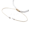 Glass Seed Beaded Necklace & Braided Beaded Bracelet SJEW-JS01283-01-8