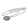 Lotus 201 Stainless Steel Pendant Necklaces LS-NJEW-F320-04P-2