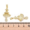 Brass Pave Clear Cubic Zirconia Pendants KK-L275-11G-3