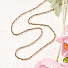3MM 304 Stainless Steel Rope Chain Necklaces for Women NJEW-B131-07RG-3