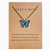 Bohemian Alloy Enamel Butterfly Pendant Necklaces for Women WG0CAA2-11-1