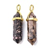 Natural Rhodonite Pointed Pendants G-G025-01G-29-2