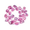 Dyed Electroplate Raw Rough Natural Amethyst Beads Strands G-Q610-05E-3