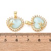 Brass Micro Pave Clear Cubic Zirconia Pendants KK-A304-26G-03-2