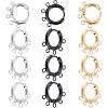 Unicraftale 6 Pairs 3 Colors 304 Stainless Steel Hoop Earring Findings STAS-UN0039-25-1