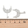 Brass Micro Pave Clear Cubic Zirconia Pendants KK-CBA6A75-39P-3
