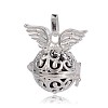 Silver Color Plated Brass Hollow Round Cage Pendants LS-KK-J247-04S-1