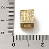Brass Cubic Zirconia Beads KK-Q818-01R-G-3